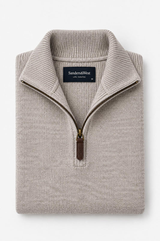 Matteo Qtr Zip Stone